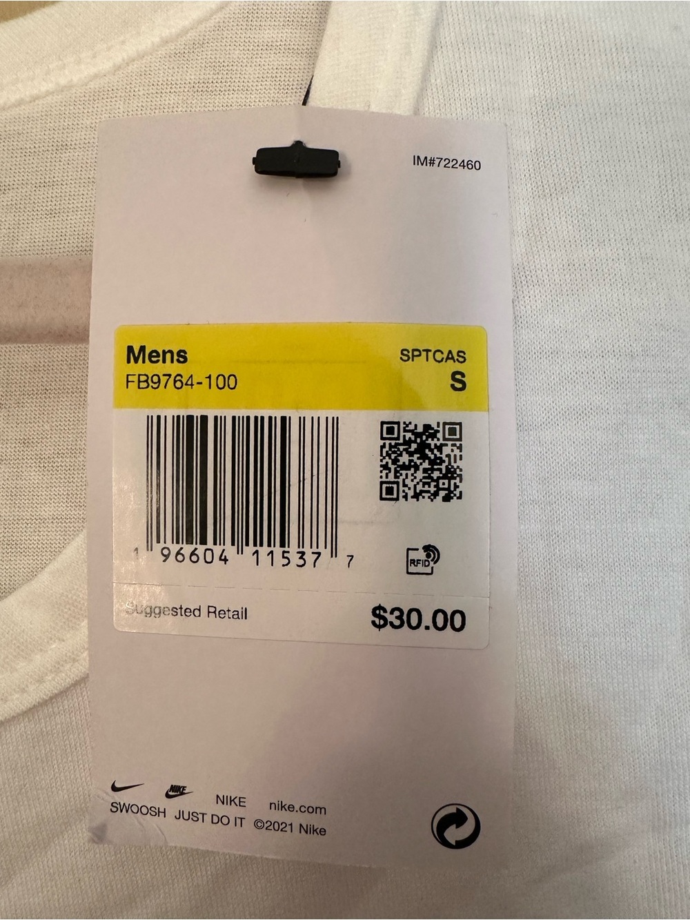 Nike White Tank with Black Swoosh Logo - Picture 2 of 6